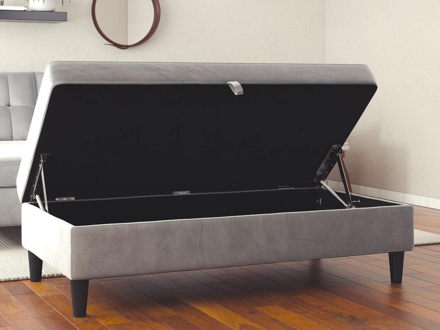 Banco tapizado Tulsa 536 (Gris claro)