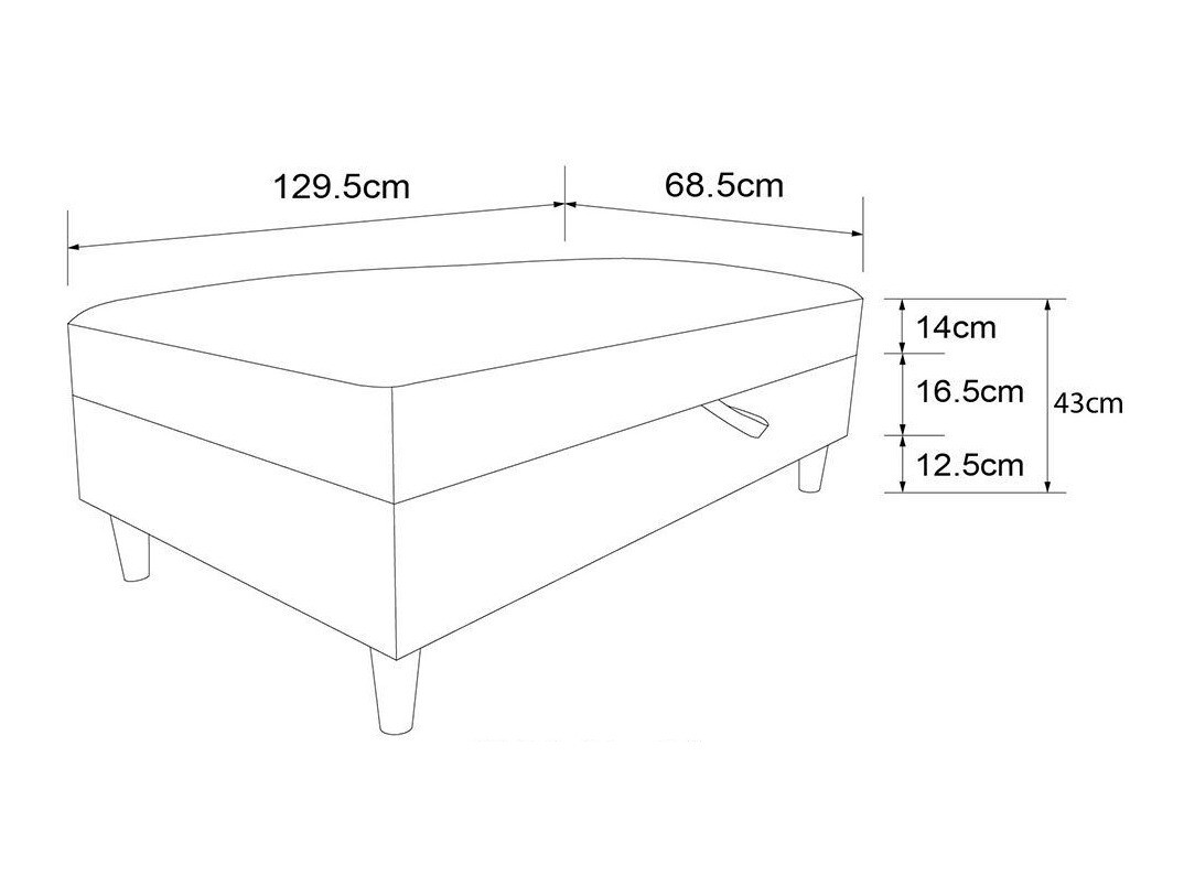 Banco acolchado Tulsa 537 (Gris claro)