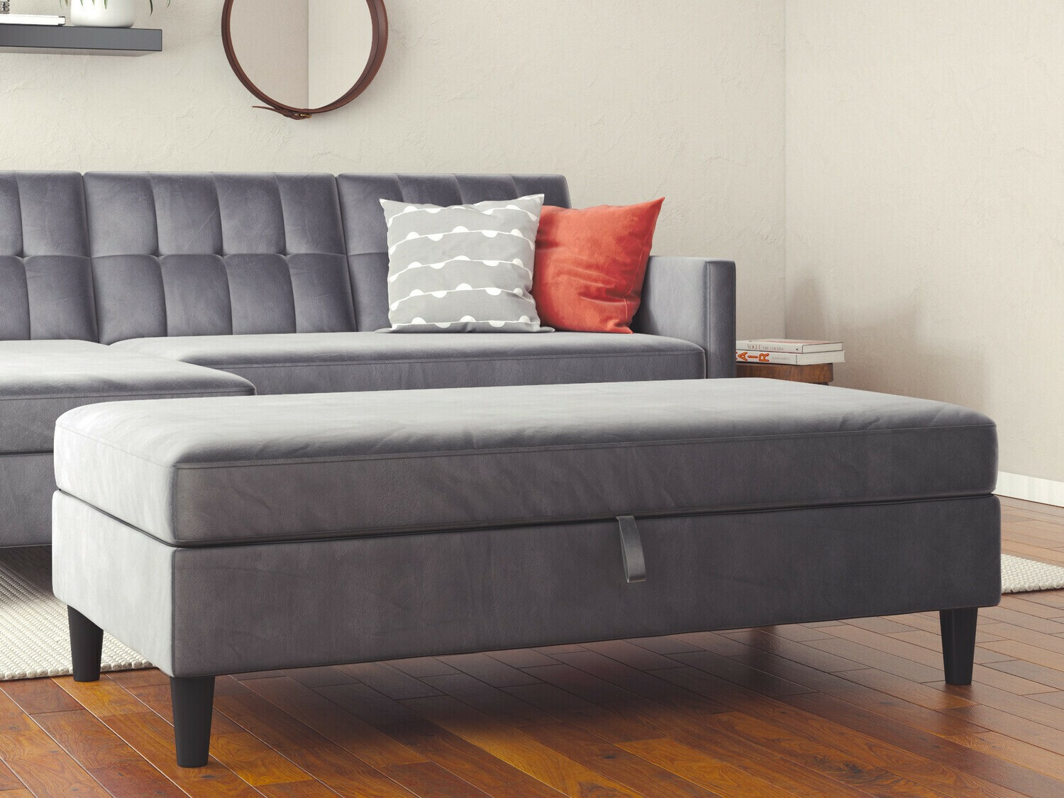 Banco tapizado Tulsa 536 (Gris)