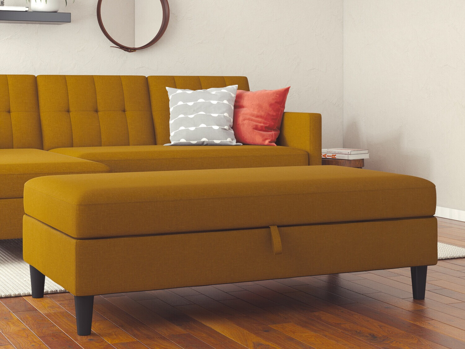 Banco tapizado Tulsa 537 (Amarillo oscuro)