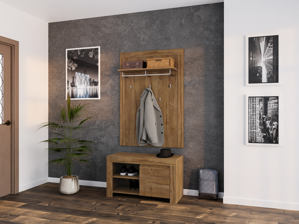 Conjunto para recibidor Sonsoru 140 (Roble)