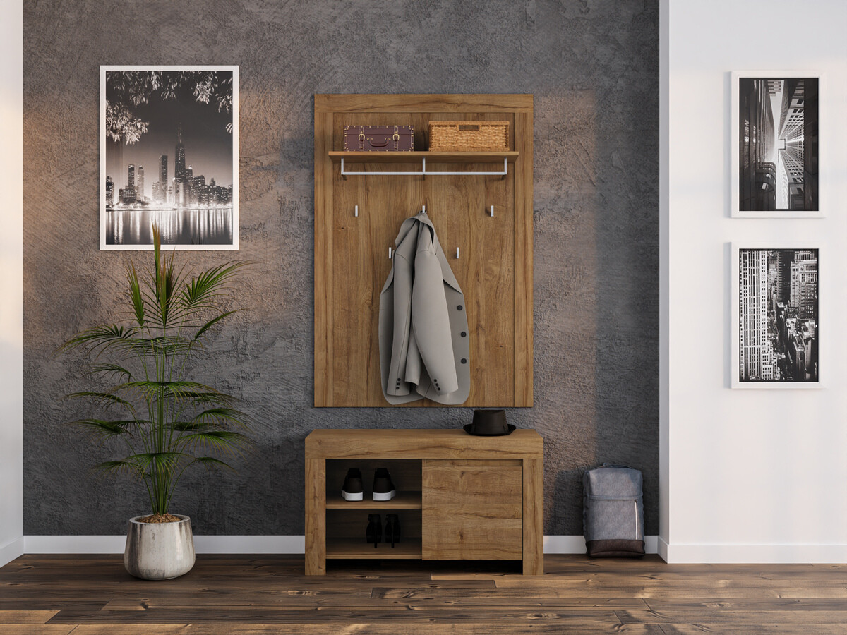 Conjunto para recibidor Sonsoru 140 (Roble)