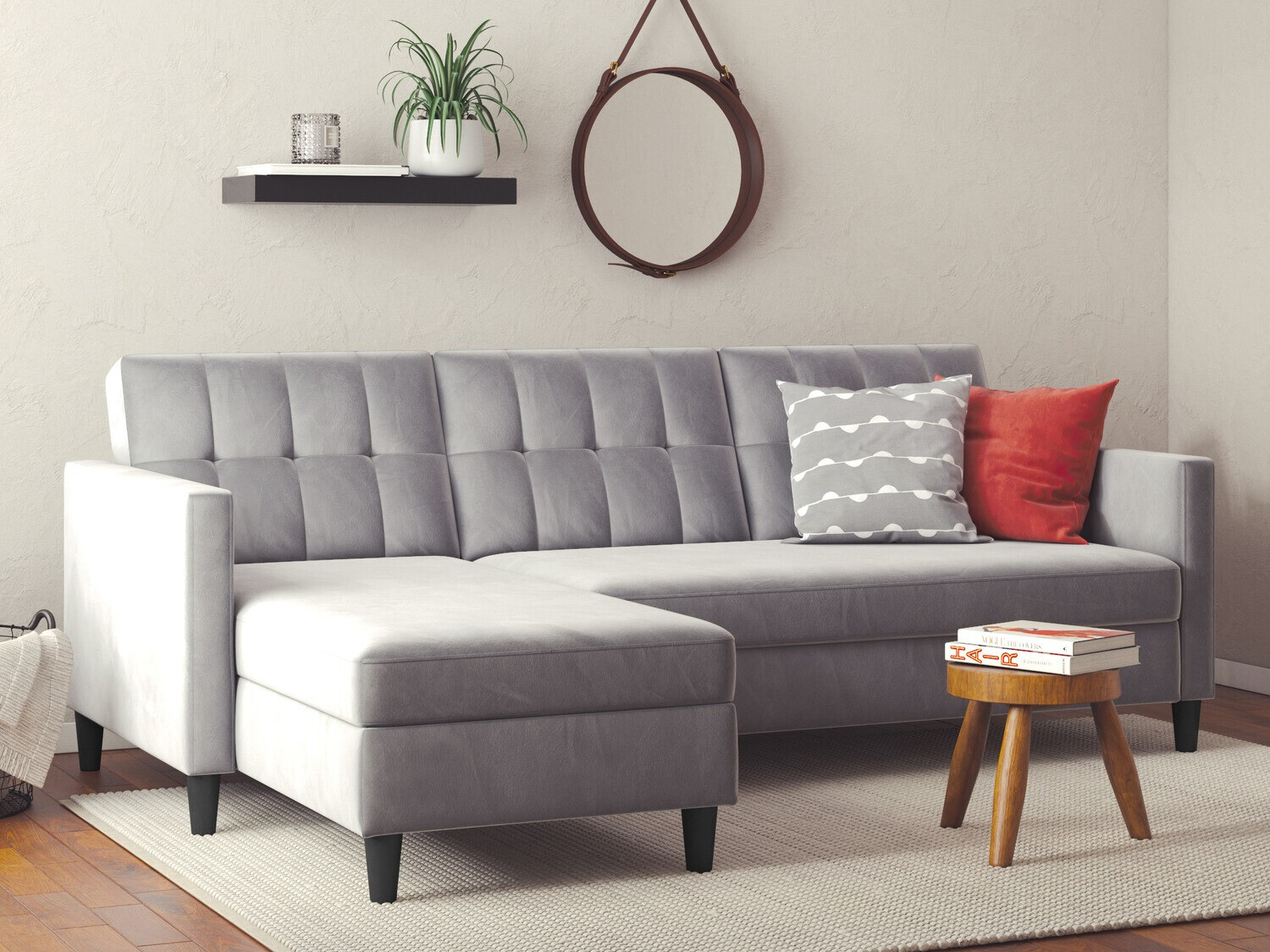 Sofá rinconero Tulsa 538 (Gris claro)