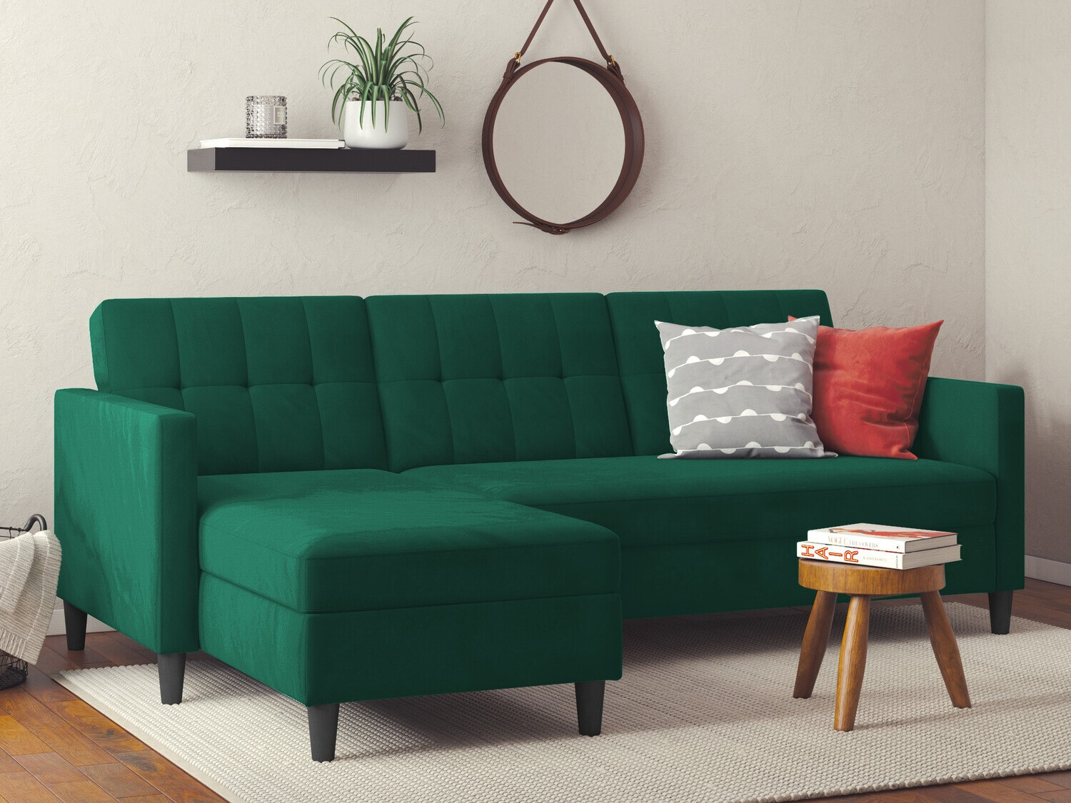 Sofá rinconero Tulsa 538 (Verde)