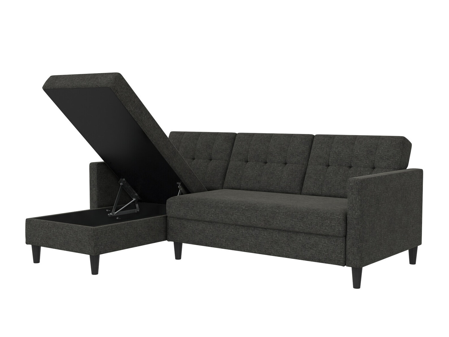 Sofá rinconero Tulsa 539 (Gris oscuro)