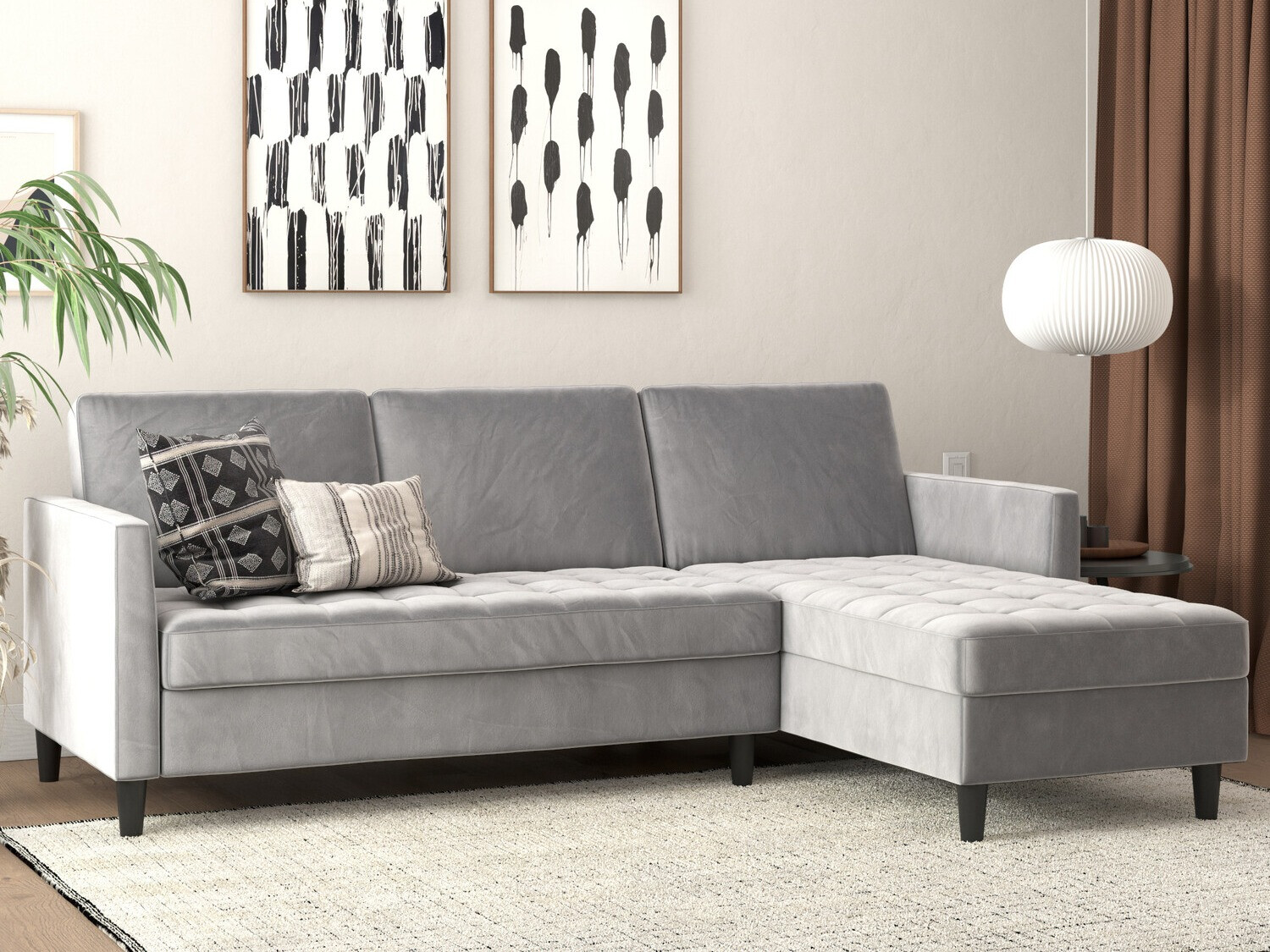 Sofá rinconero Tulsa 540 (Gris claro)