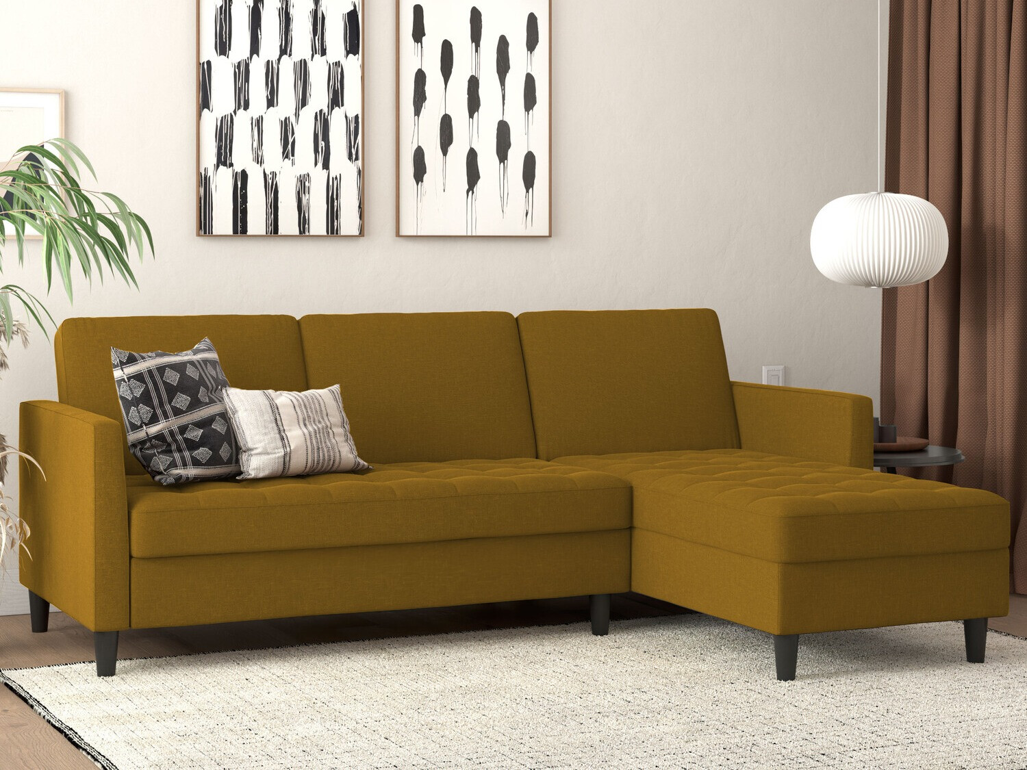 Sofá rinconero Tulsa 541 (Amarillo oscuro)