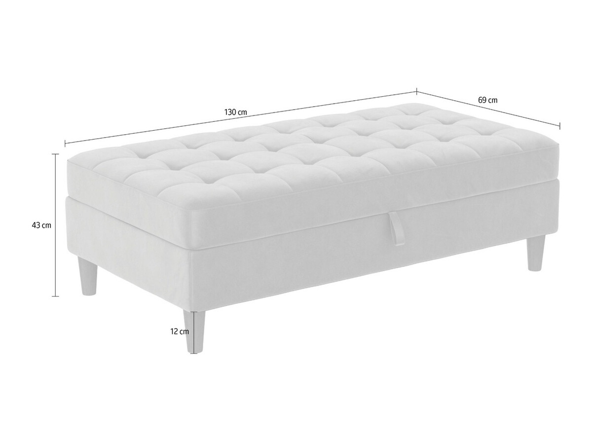 Banco tapizado Tulsa 544 (Gris)