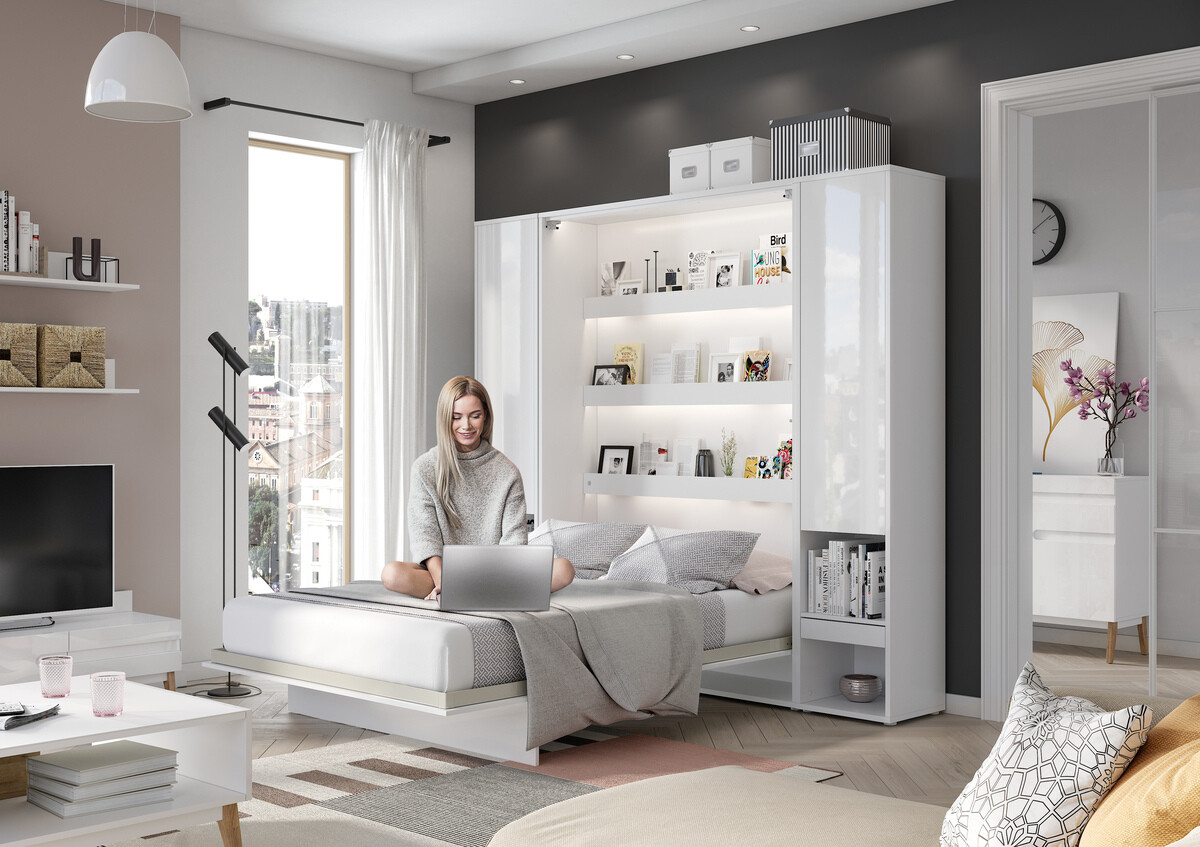 Cama plegable Concept Lenart (Blanco)