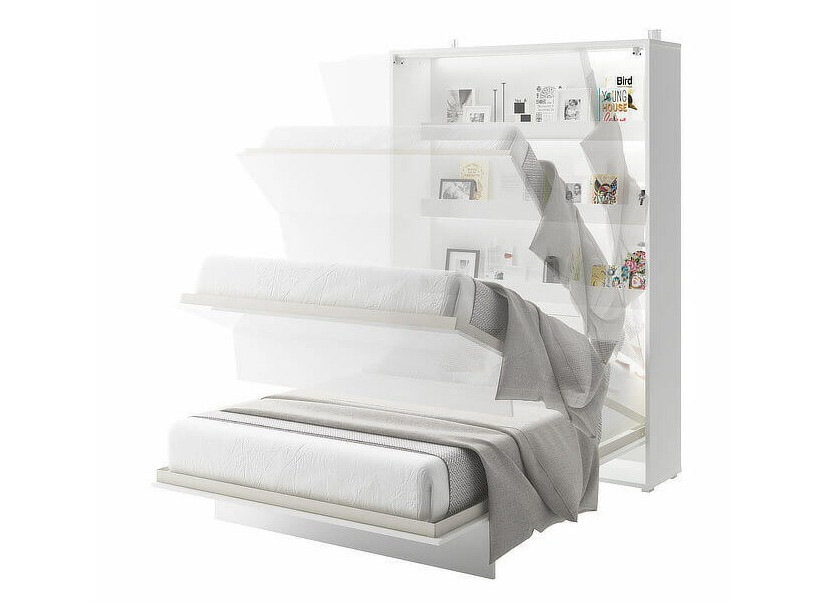 Cama plegable Concept Pro Lenart (Blanco + Blanco brillante)