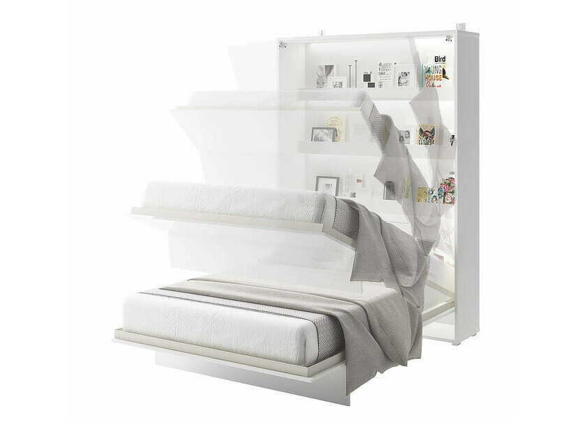 Cama plegable Concept Pro Lenart Levfere 102 (Blanco + Blanco brillante)