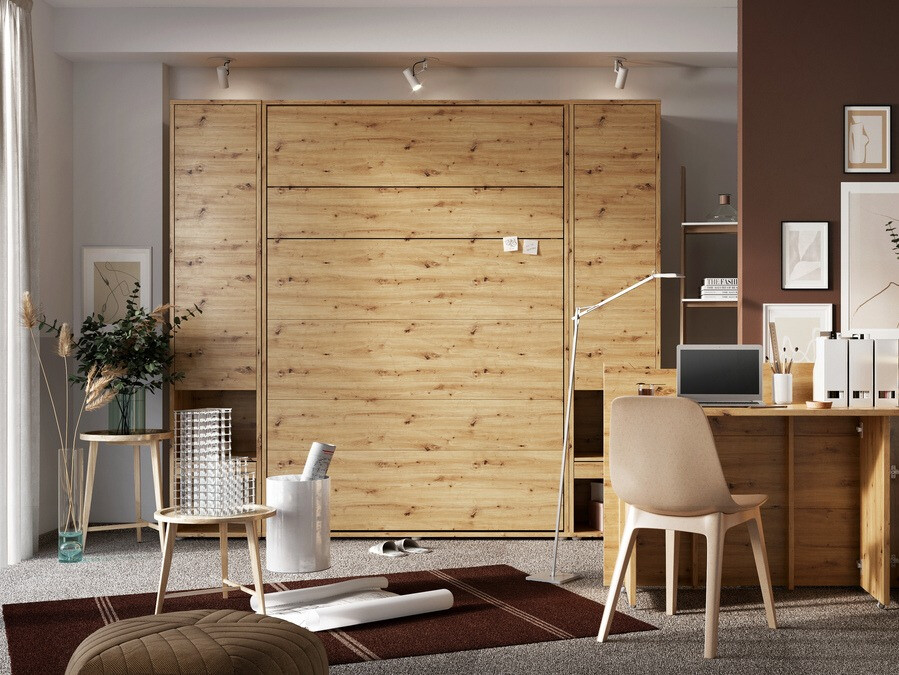 Cama plegable Concept Pro Lenart Levfere 102 (Roble Artisan)