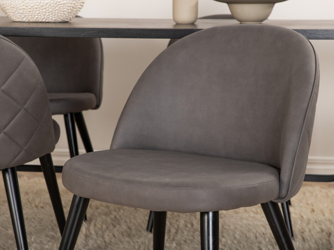 Conjunto de mesas y sillas para comedor Dallas 2784 (Gris + Negro)