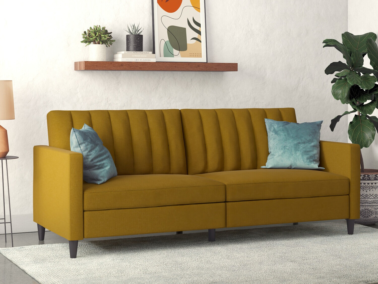 Sofá cama Tulsa 547 (Amarillo oscuro)