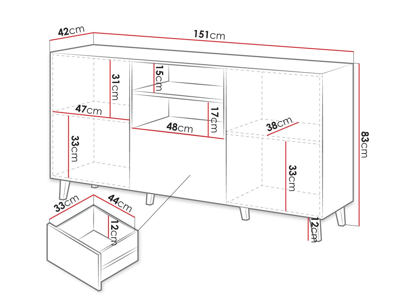 Cómoda Comes (Antracita)