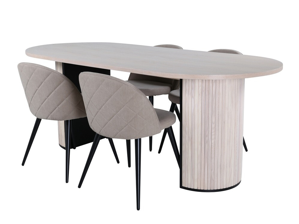 Conjunto de comedor Dallas 2765 (Beige + Negro)
