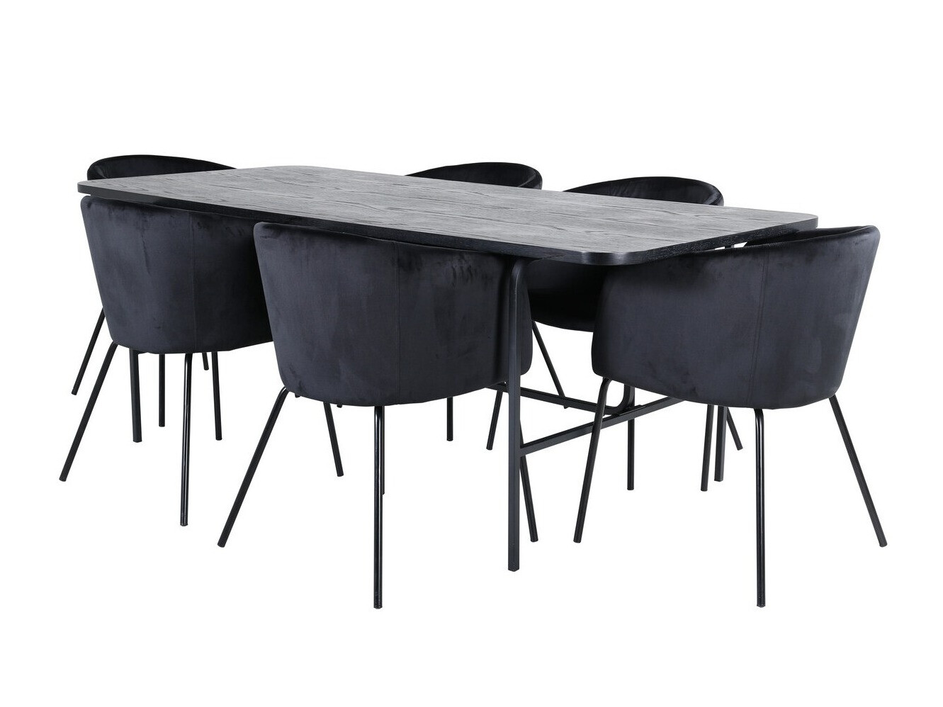 Conjunto de mesas y sillas para comedor Dallas 2794 (Negro)