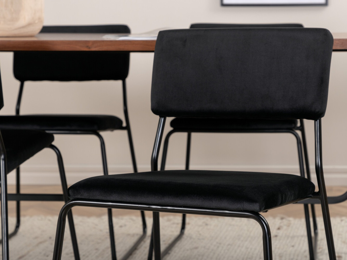 Conjunto de mesas y sillas para comedor Dallas 2795 (Negro)