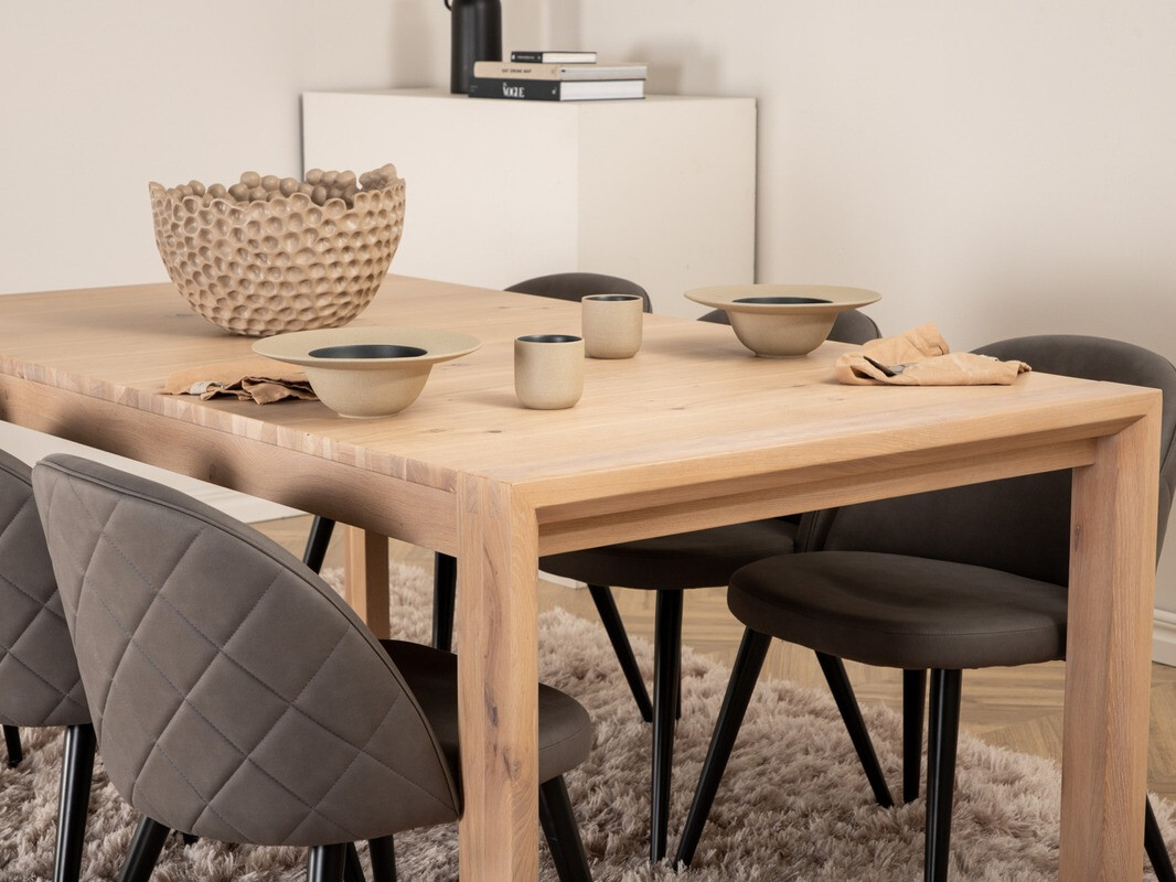Conjunto de mesas y sillas para comedor Dallas 2952 (Gris + Negro)
