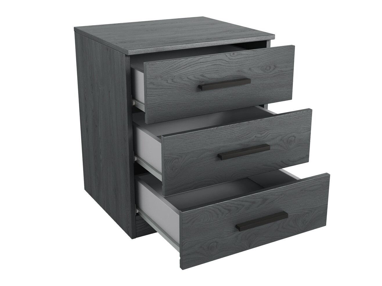 Mesilla de noche Levruvu 107 (Roble gris + Negro)