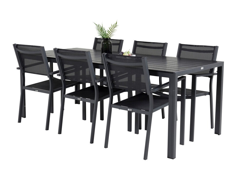 Conjunto de mesa y sillas Dallas 4806 (Negro)