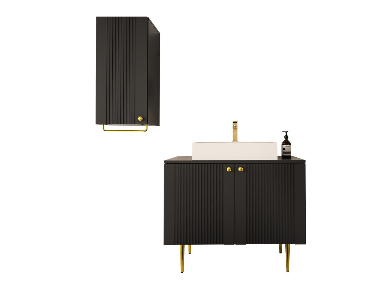 Conjunto de mueble de baño Merced P106 (Negro)