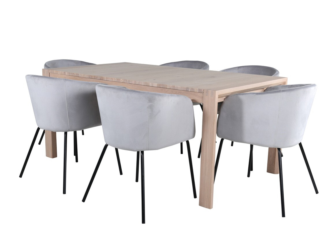 Conjunto de mesas y sillas para comedor Dallas 2955 (Gris + Negro)