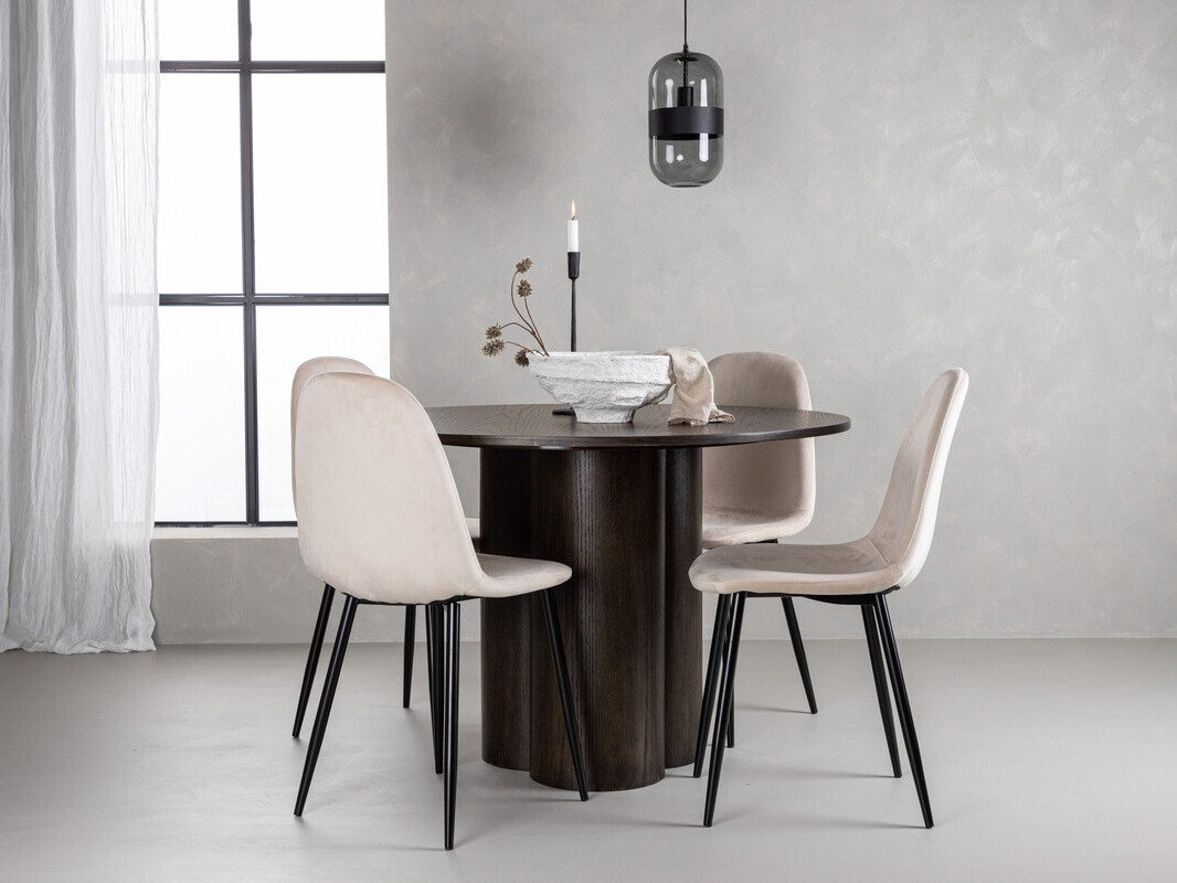 Conjunto de mesas y sillas para comedor Dallas 3750 (Crema)