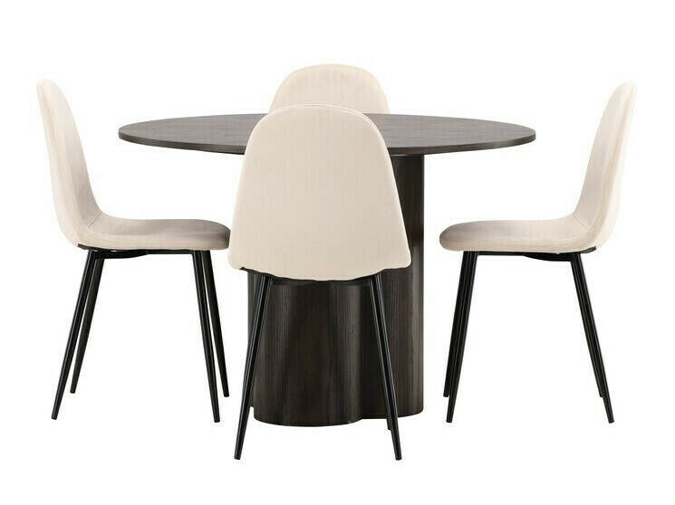 Conjunto de mesas y sillas para comedor Dallas 3750 (Crema)