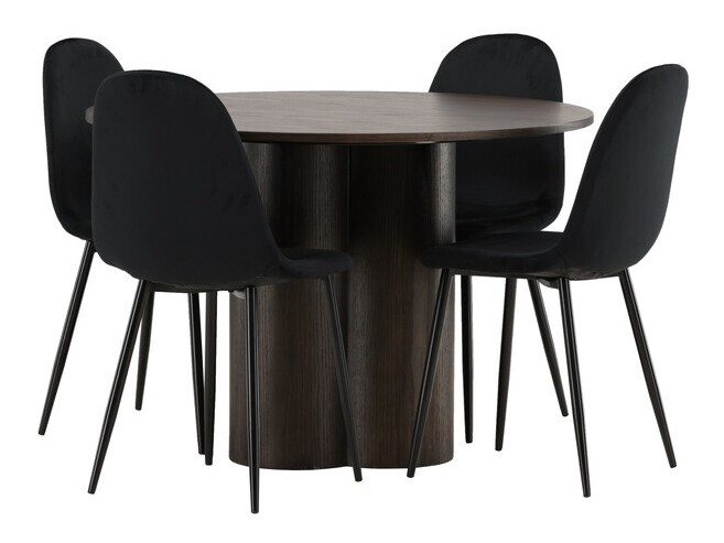 Conjunto de mesas y sillas para comedor Dallas 3750 (Negro)