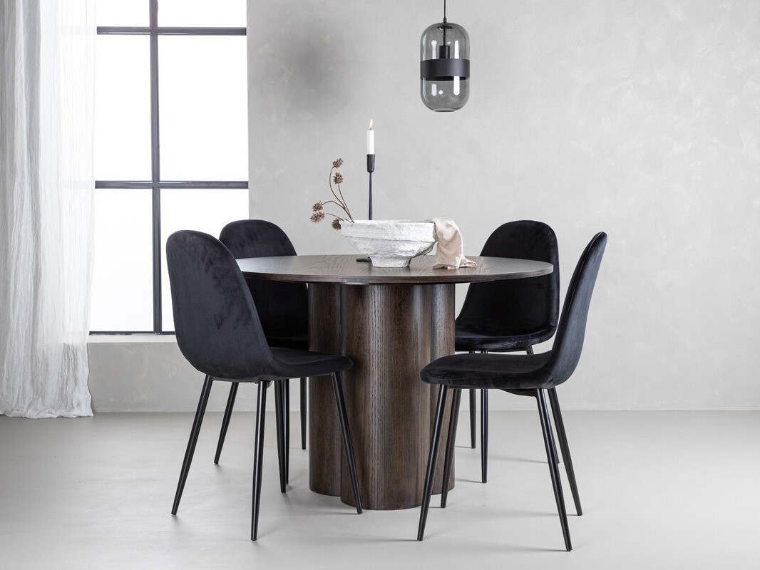 Conjunto de mesas y sillas para comedor Dallas 3750 (Negro)