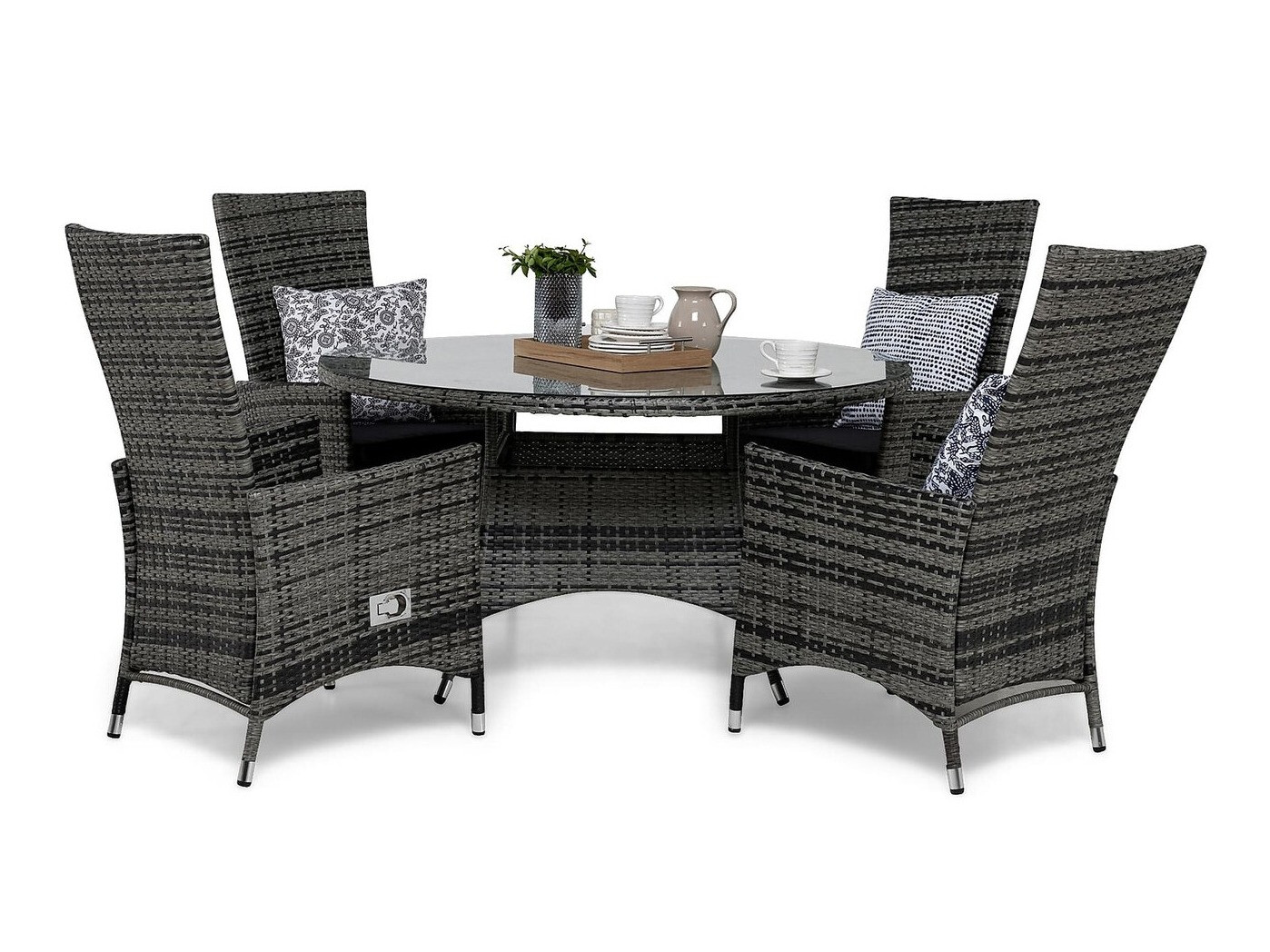 Conjunto de mesa y sillas Comfort Garden 1388 (Gris)