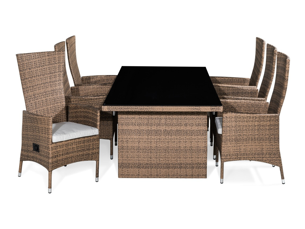 Conjunto de mesa y sillas Comfort Garden 1658 (Marrón)