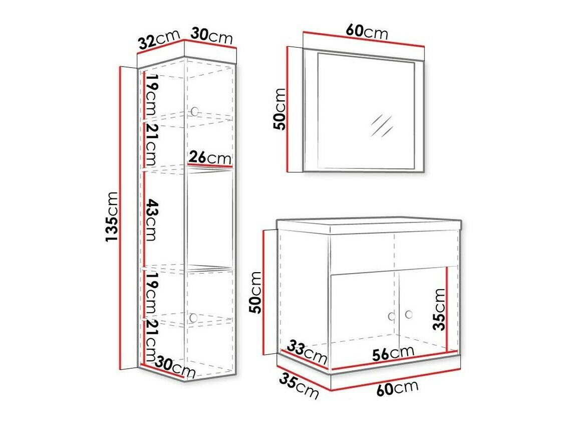 Conjunto de mueble de baño Hartford B104
