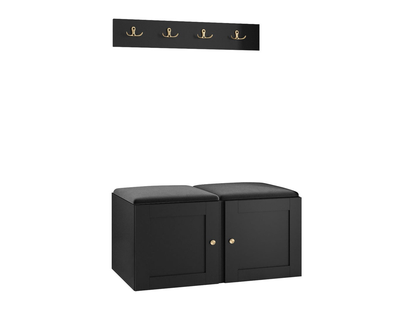 Conjunto para recibidor Hartford 376 (Negro)