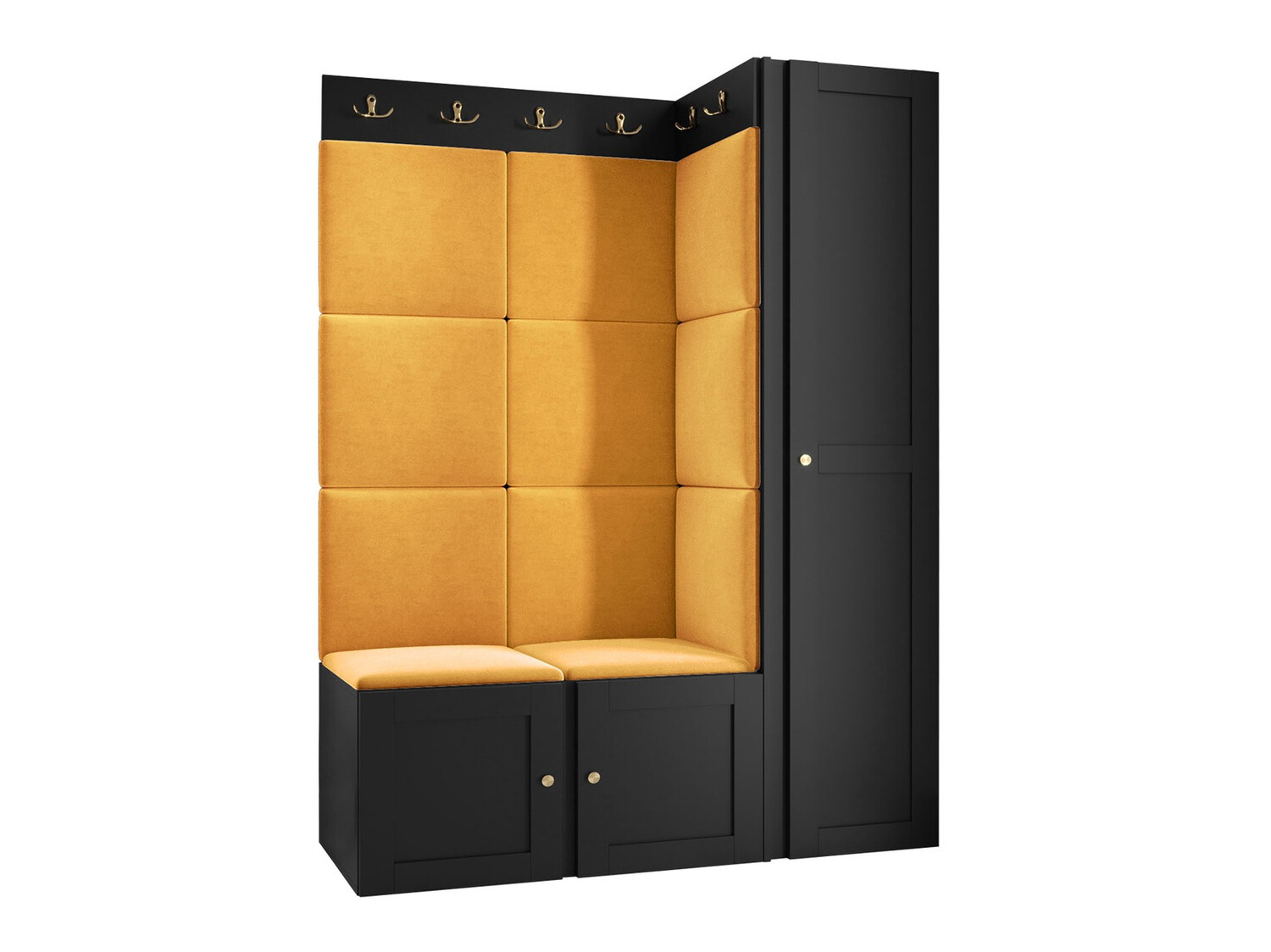 Conjunto para recibidor Hartford 377 (Negro)