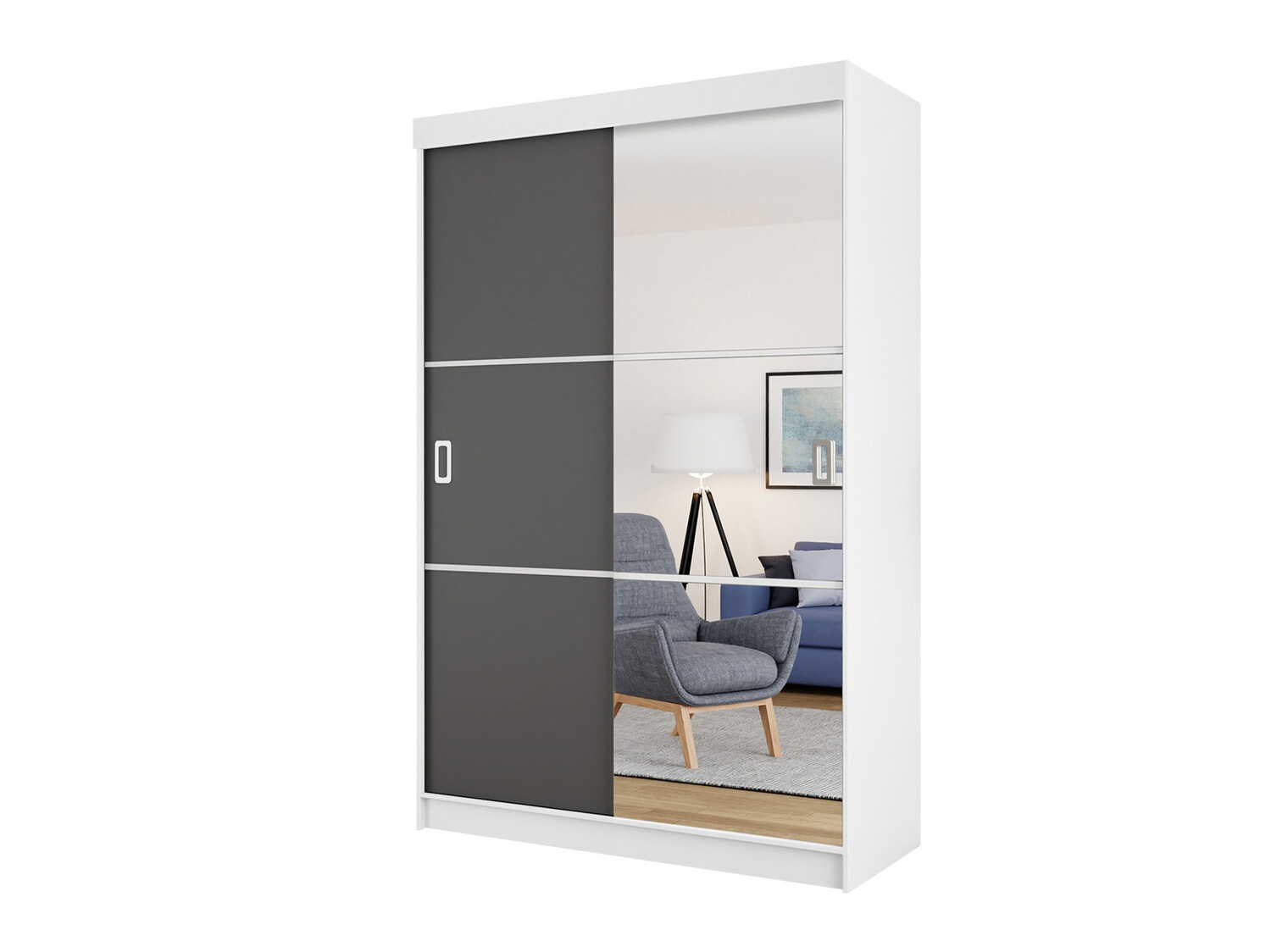 Armario Dover 111 (Blanco + Grafito)