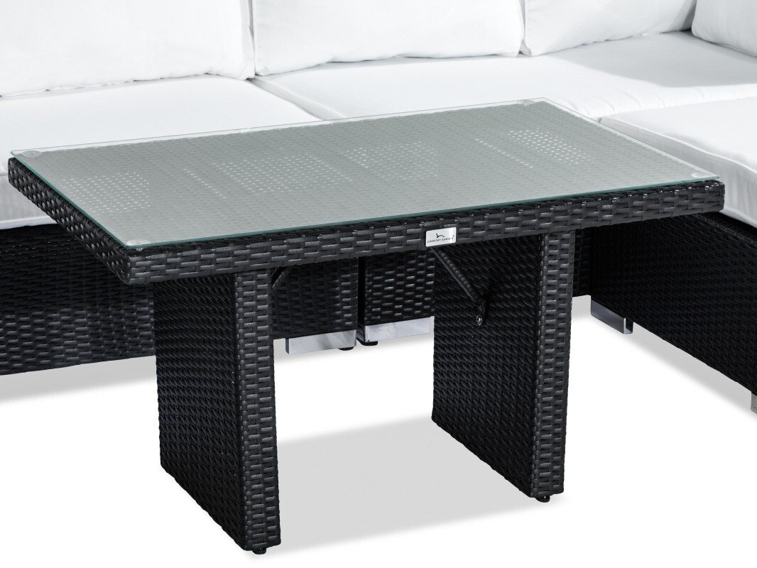Conjunto de muebles de exterior Comfort Garden 1424 (Negro + Blanco)