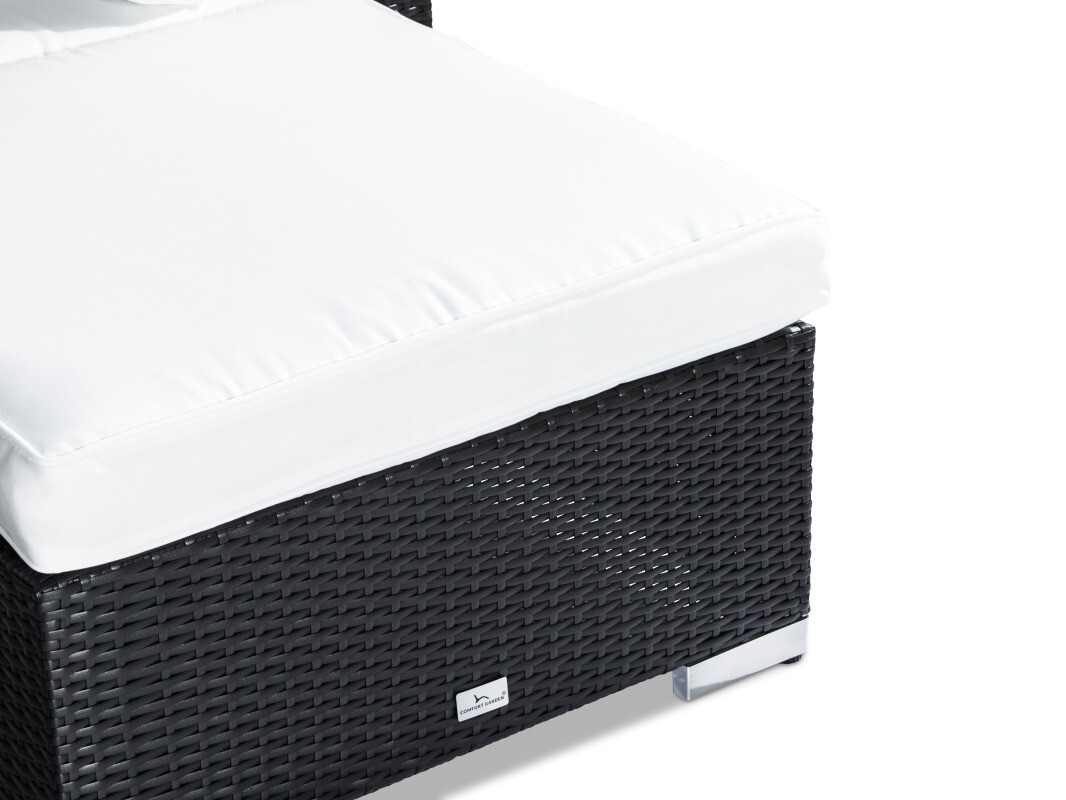 Conjunto de muebles de exterior Comfort Garden 1424 (Negro + Blanco)