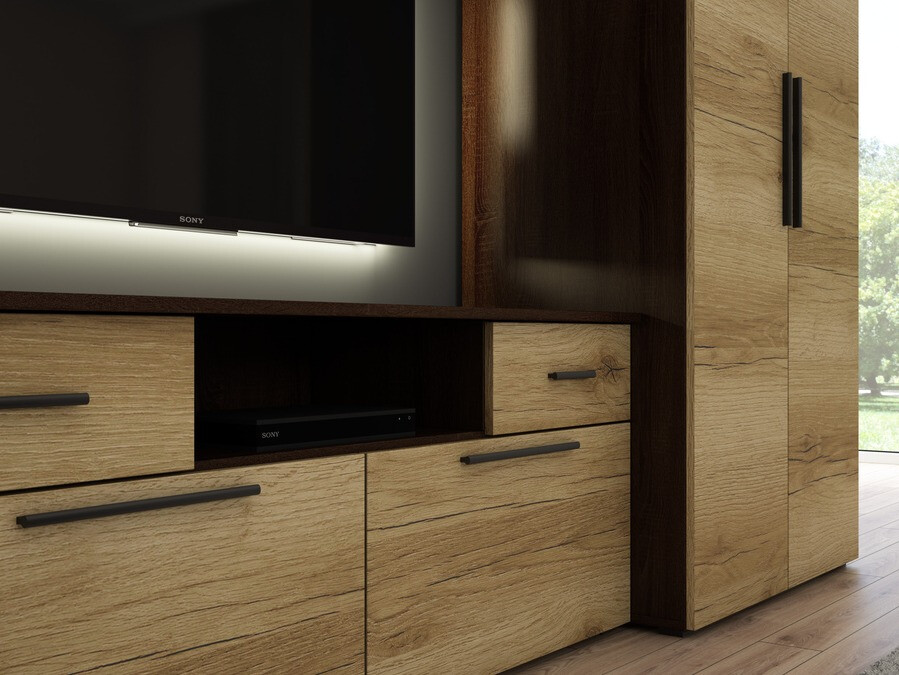 Conjunto de salón Lexington 175 (Grande roble + Roble Sonoma oscuro)