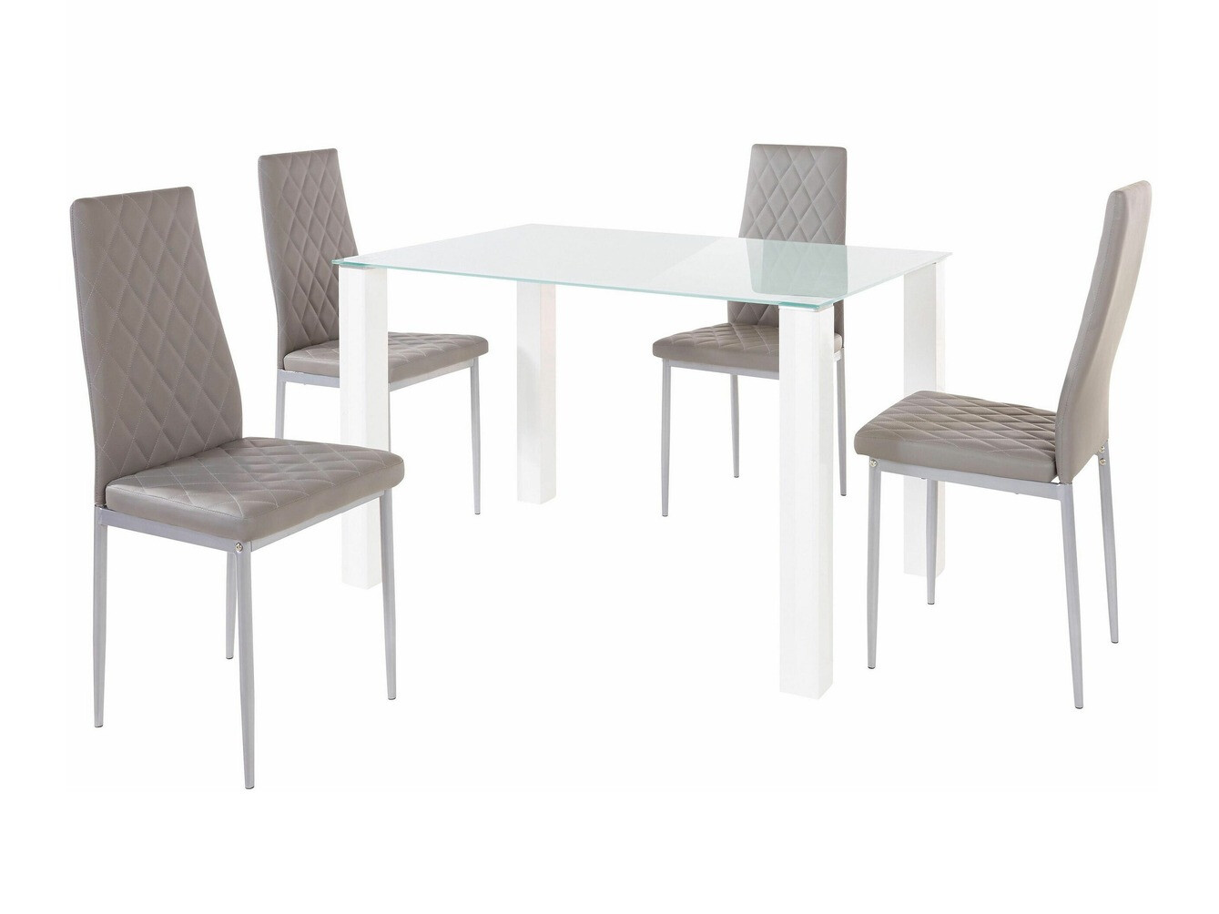 Conjunto de mesas y sillas para comedor Denton 1136 (Gris claro)