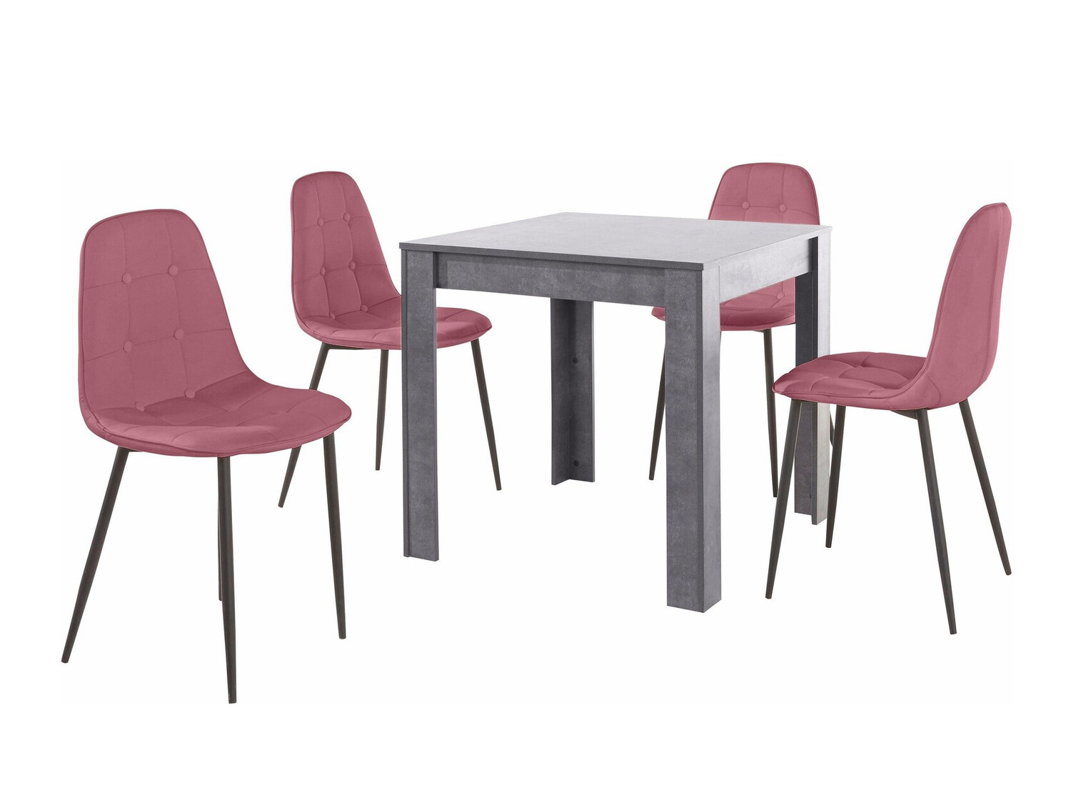Conjunto de mesas y sillas para comedor Tulsa 570 (Rosa)