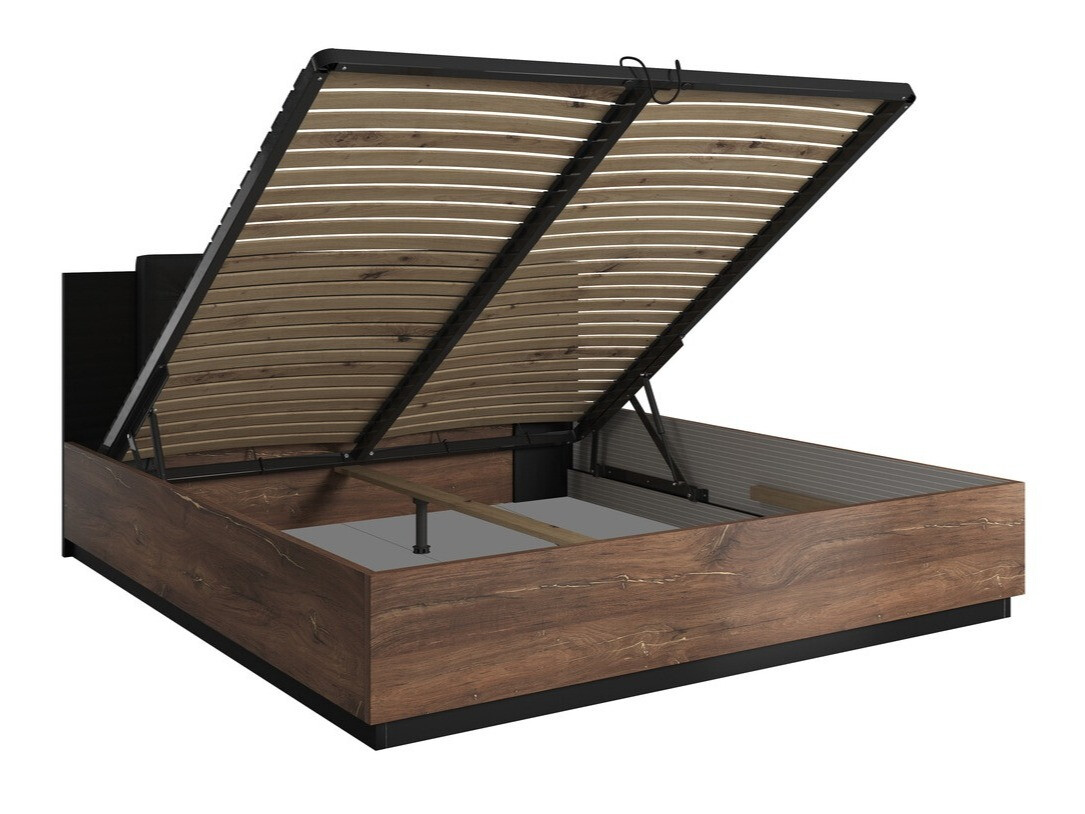 Cama Felelie 104 (Roble Flagstaf oscuro + Cobre)