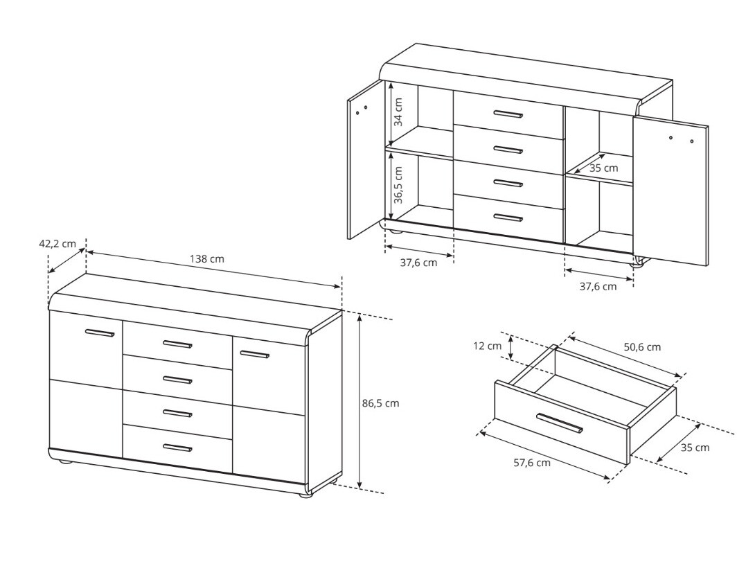 Cómoda Evarleve 110