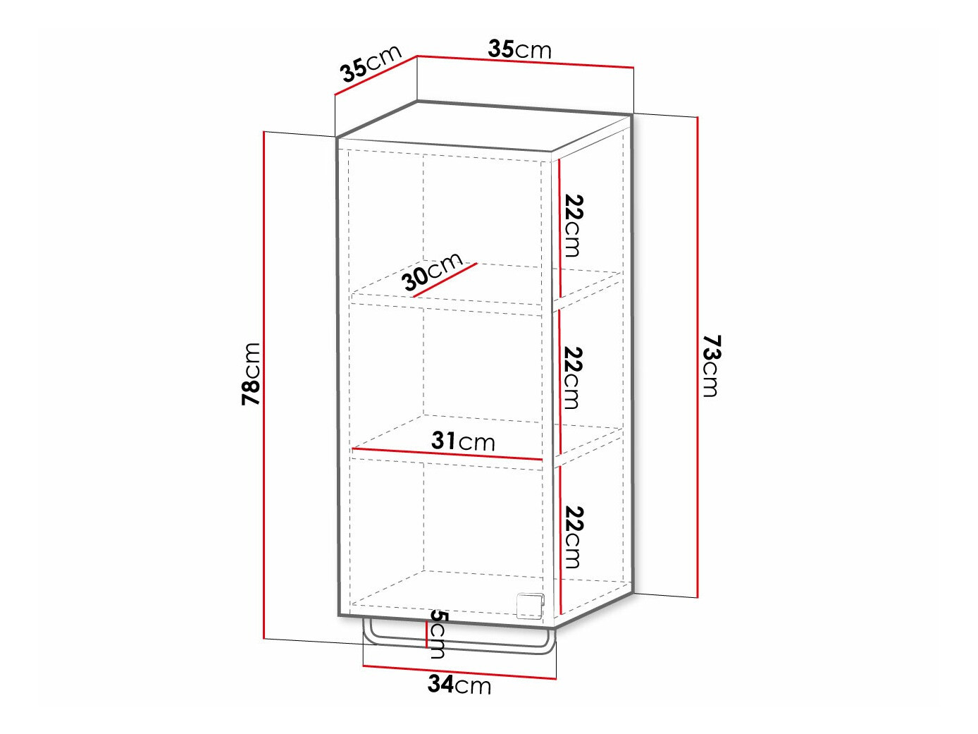 Armario colgante para baño Panium I (Blanco)