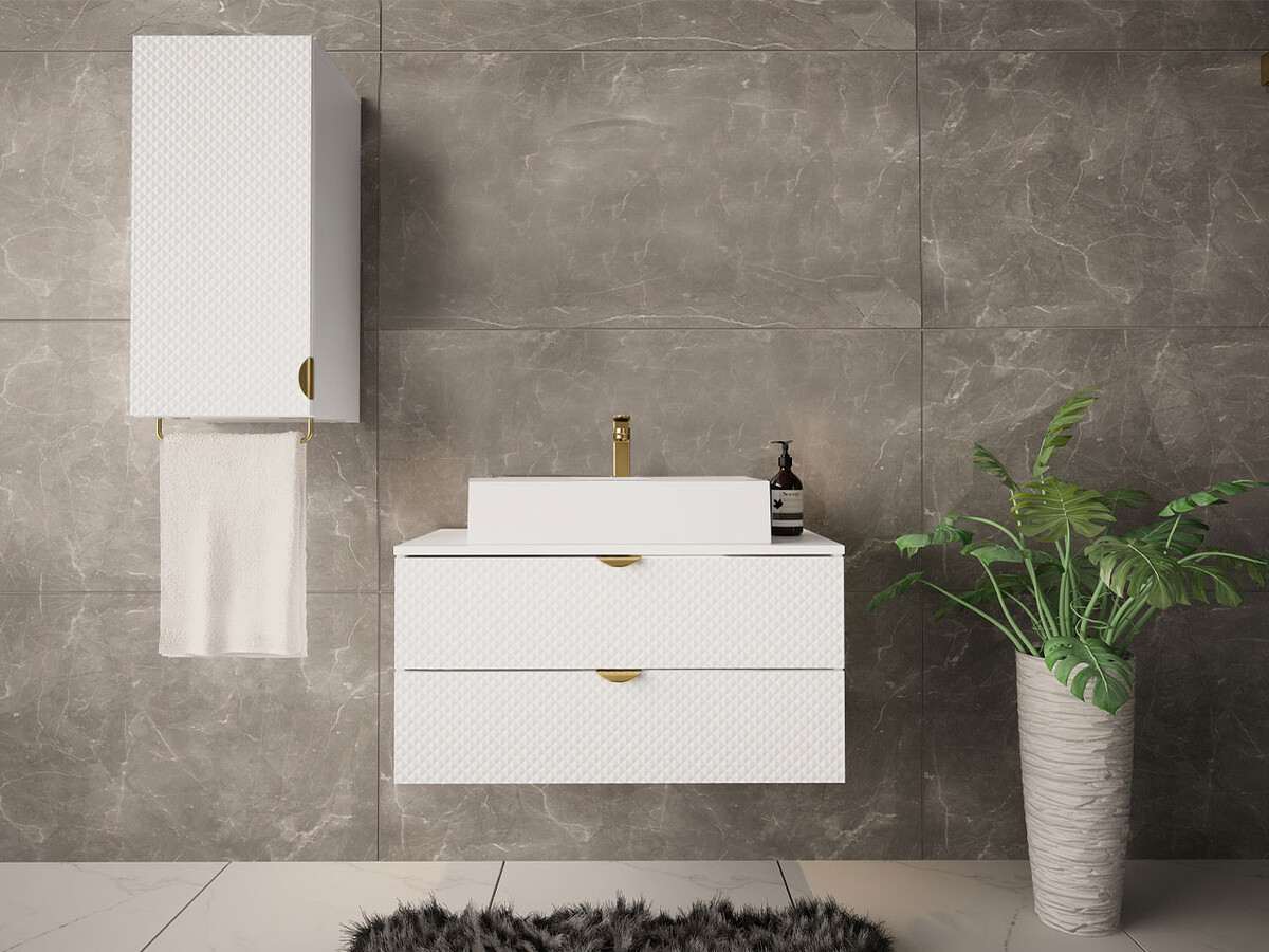 Conjunto de mueble de baño Fenenou 105 (Blanco)