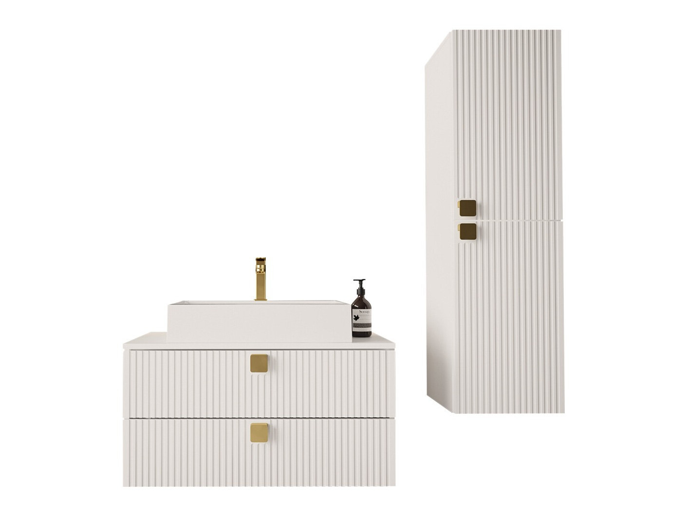 Conjunto de mueble de baño Orlvera 103 (Blanco)