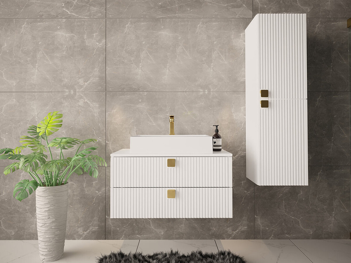 Conjunto de mueble de baño Orlvera 103 (Blanco)