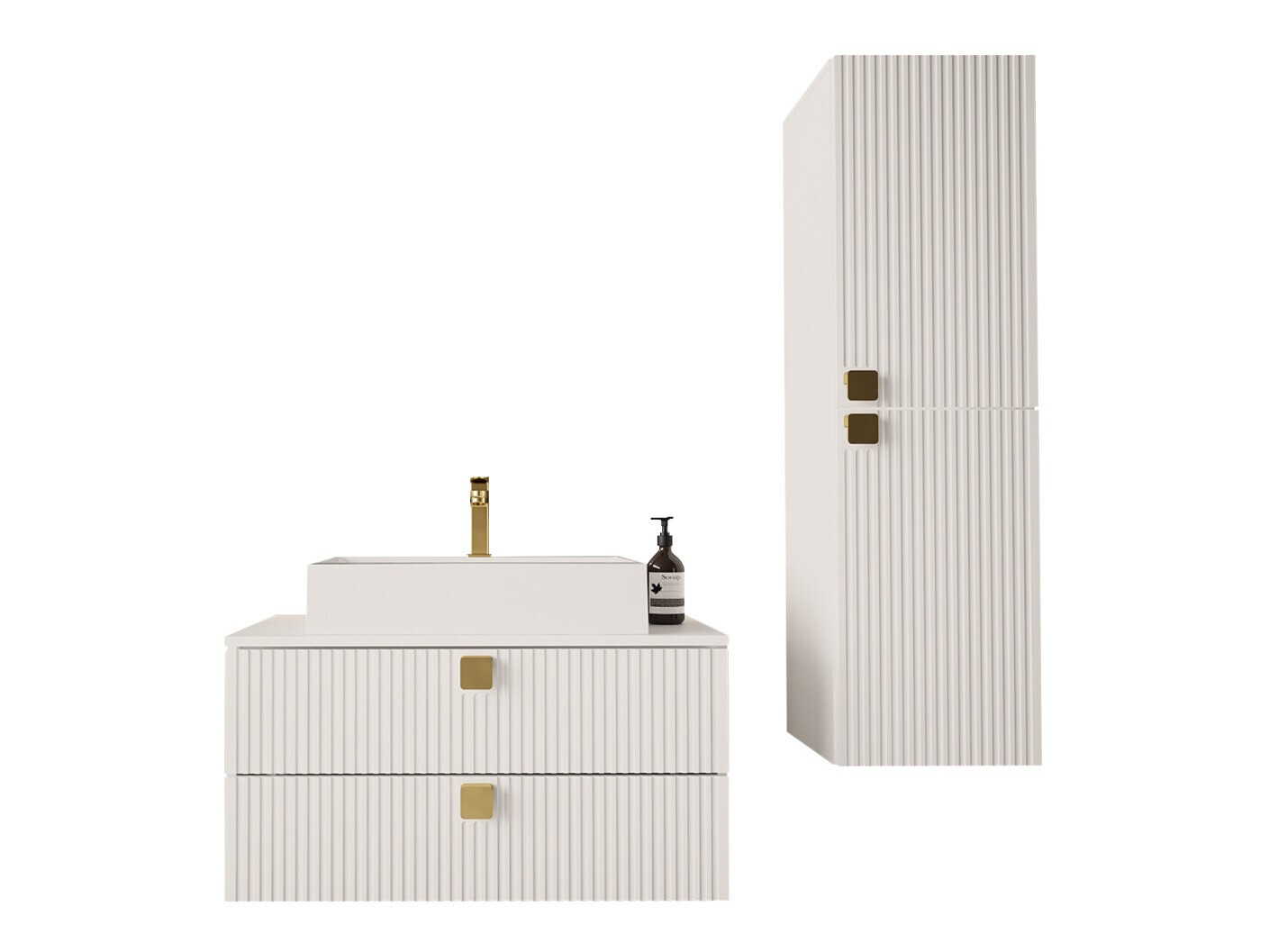 Conjunto de mueble de baño Orlvera 103 (Blanco)
