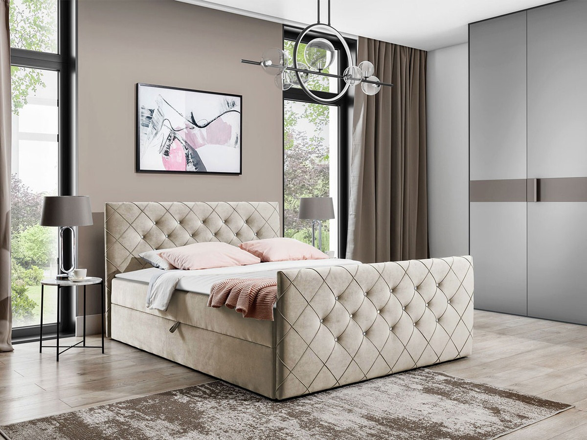 Cama continental Baltimore 158 (Amor Velvet 4303)